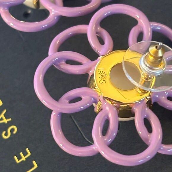 New! $125 Lele Sadoughi Marigold Button Earrings - Picture 8 of 9